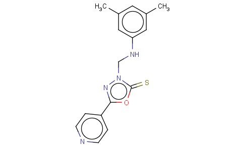 1,3,4-OXADIAZOLE-2(3H)-THIONE, 3-(((3,5-DIMETHYLPHENYL)AMINO)METHYL)-5-(4-PYRIDINYL)-
